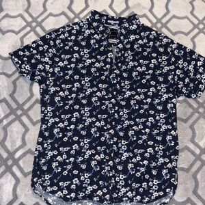 Denim & Flower Navy Floral Button Down Shirt